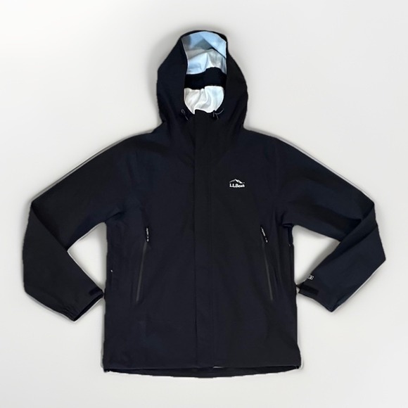 LL Bean Men's Cresta Stretch Rain Jacket, Black, Medium, New - Picture 3 of 10